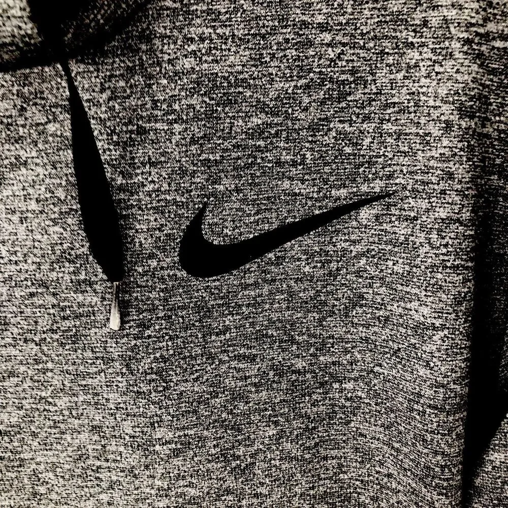 Nike Sweatshirt Men's Small Gray Dri-Fit Training Therma Zip Pocket Standard